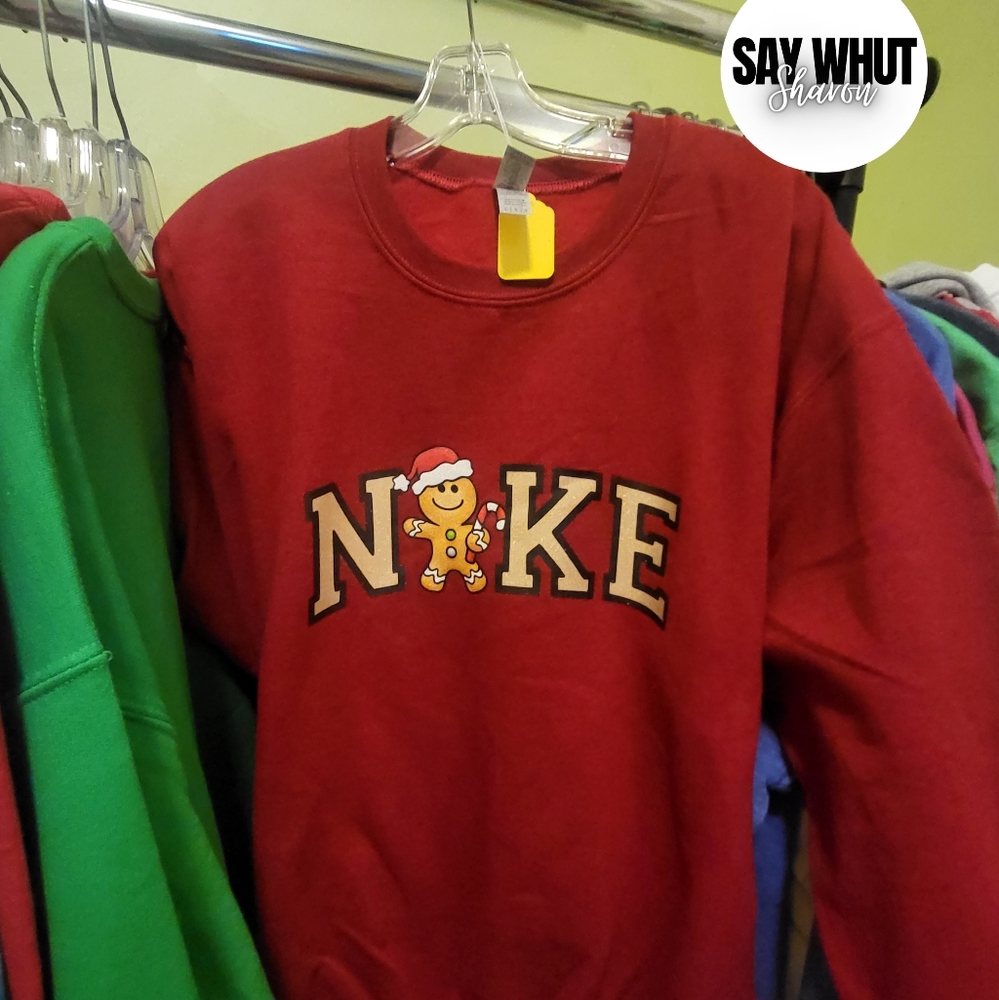 SWOOSH Gingerbread Man Sweatshirt Large